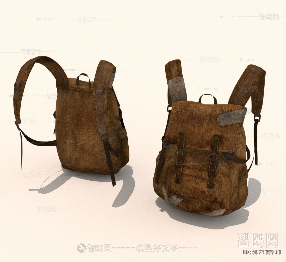 Modern Backpack And Backpack