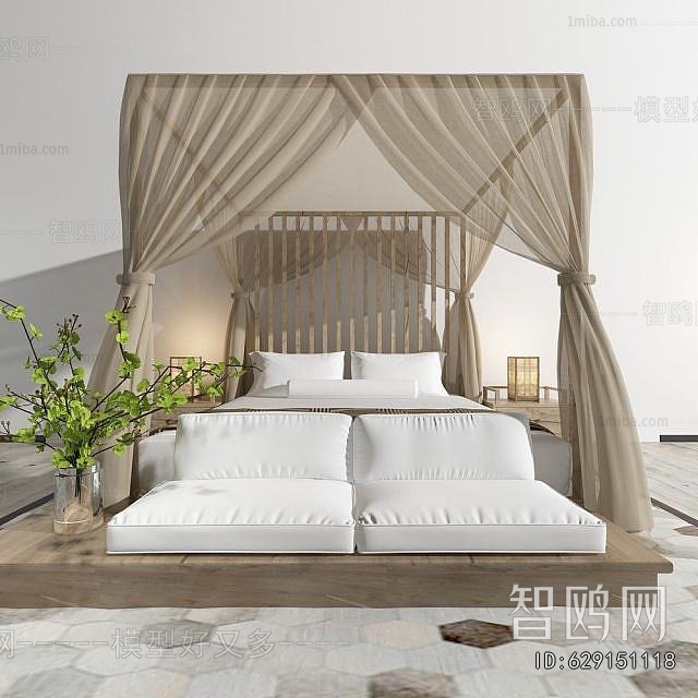 Southeast Asian Style Double Bed
