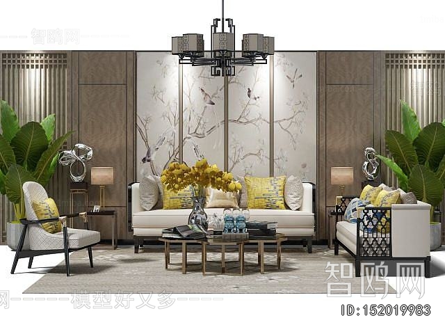 New Chinese Style Sofa Combination