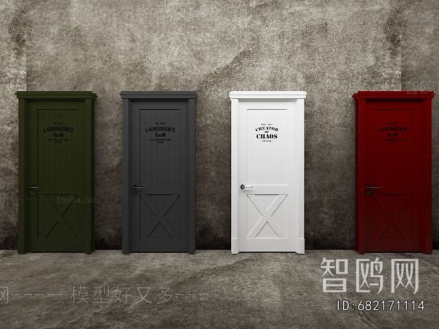 Industrial Style Solid Wood Door