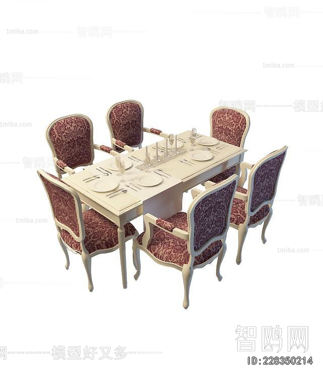 European Style Dining Table And Chairs