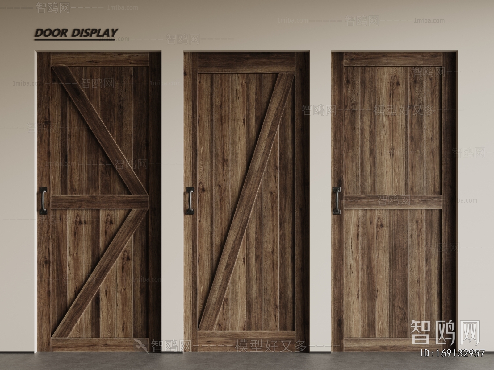 Industrial Style Solid Wood Door