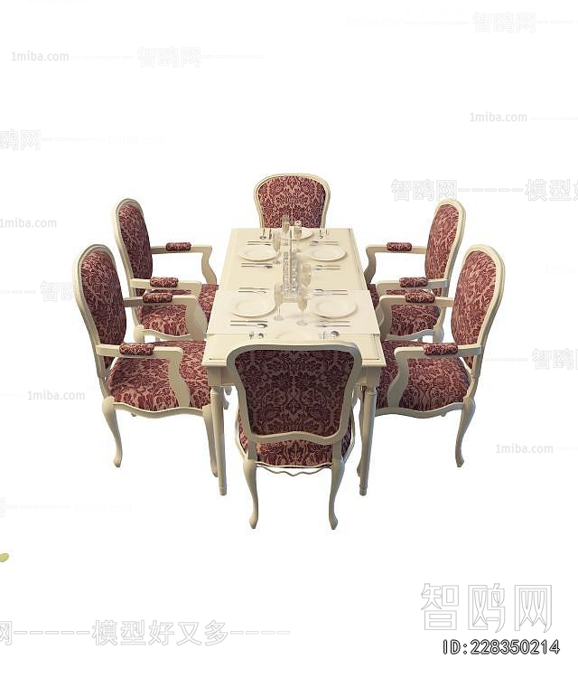 European Style Dining Table And Chairs