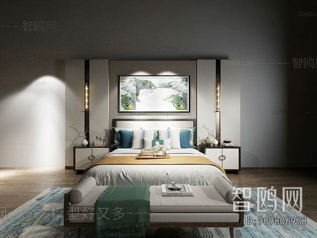 New Chinese Style Double Bed