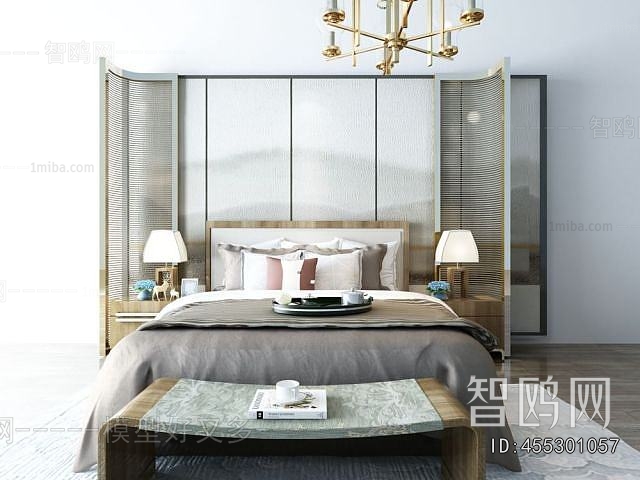 New Chinese Style Double Bed