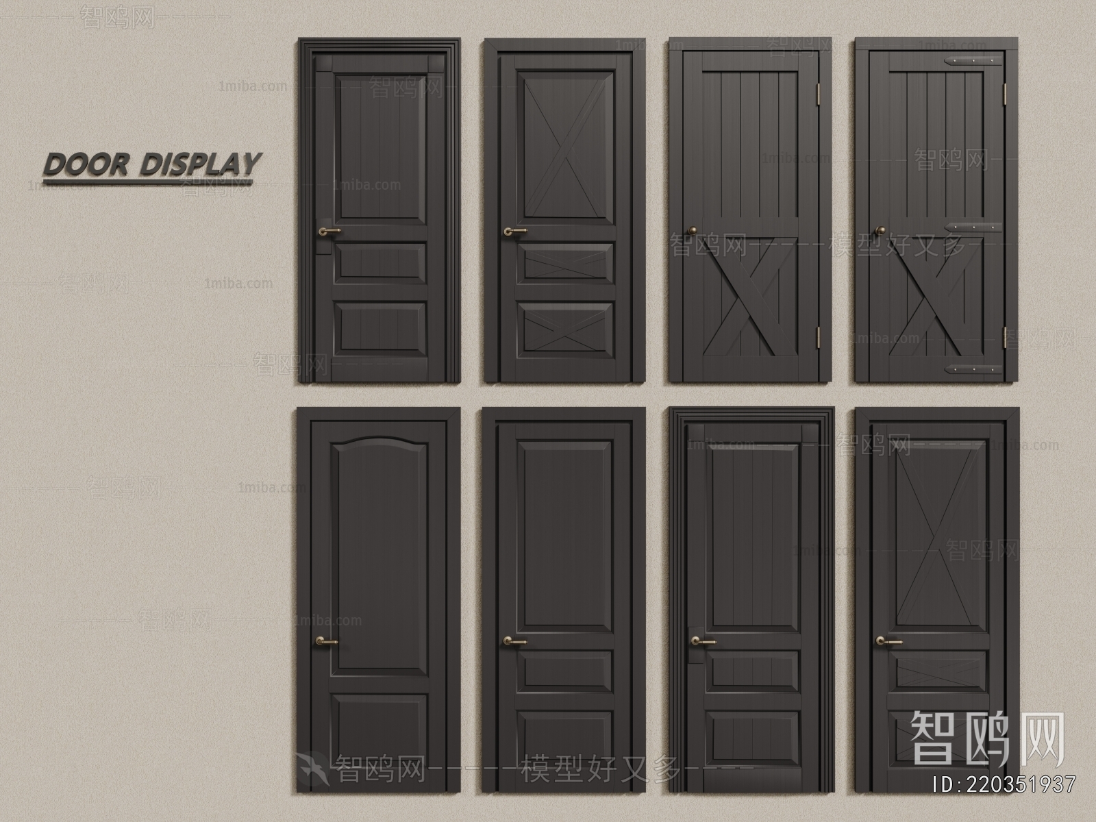 Simple European Style Single Door