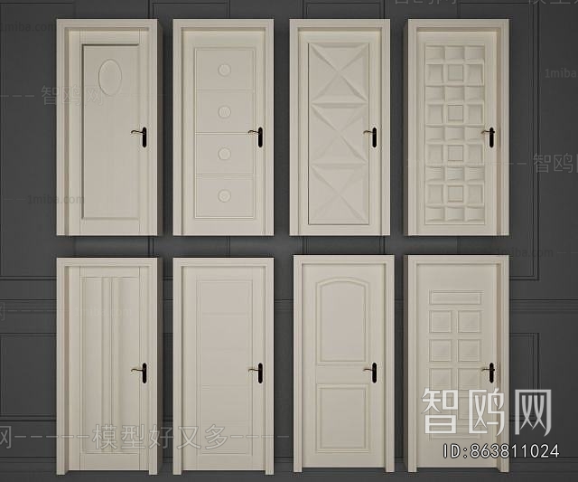 Simple European Style Single Door