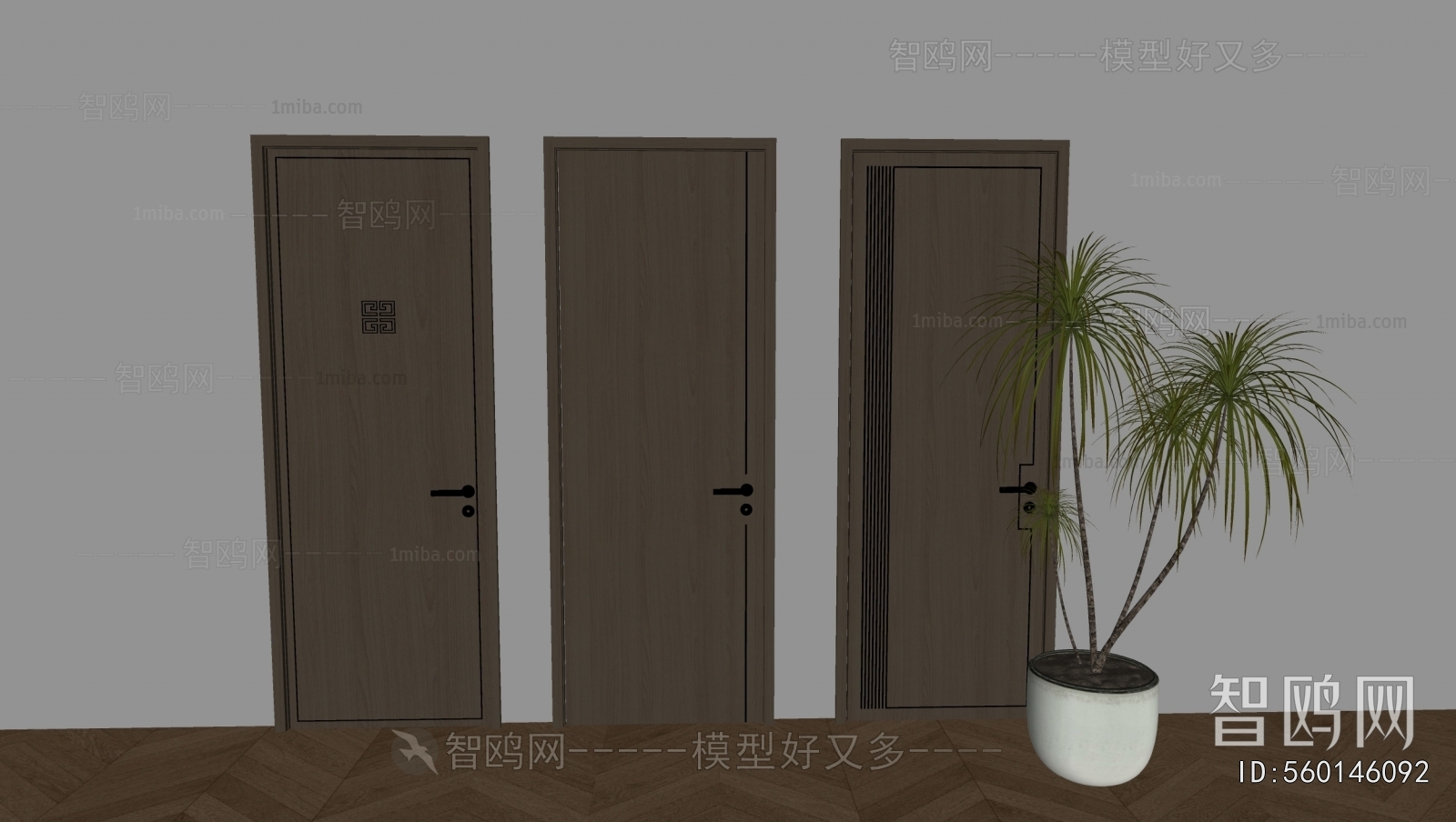 New Chinese Style Single Door