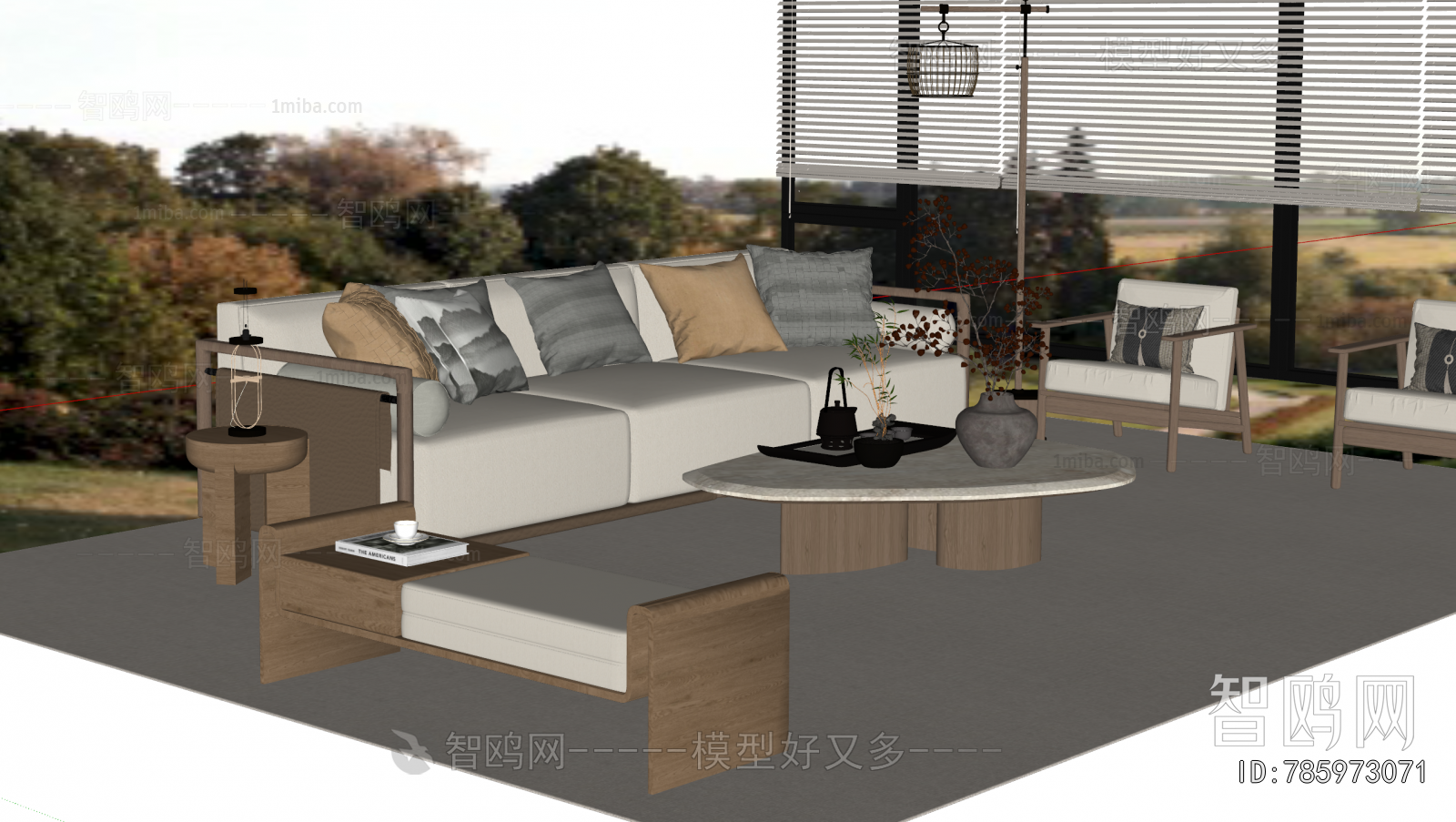 New Chinese Style Sofa Combination