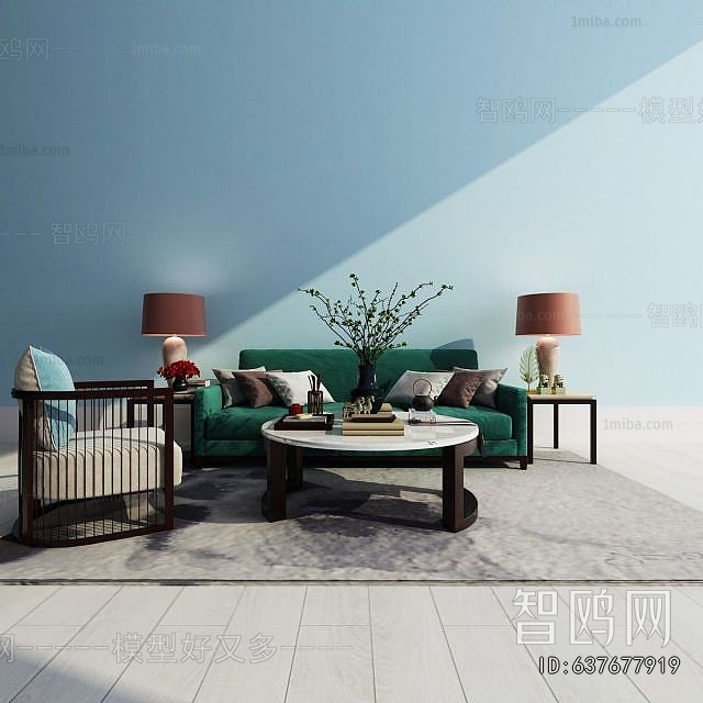 New Chinese Style Sofa Combination