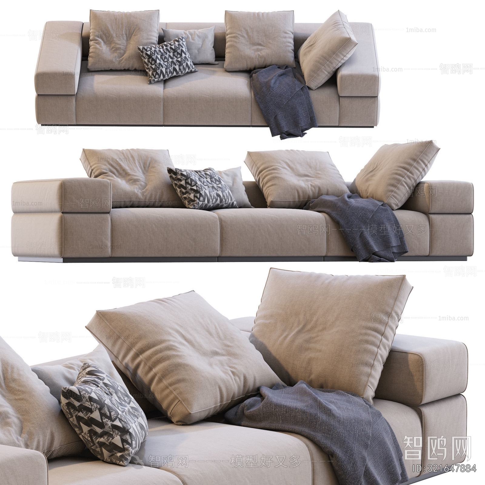 Modern Three-seat Sofa