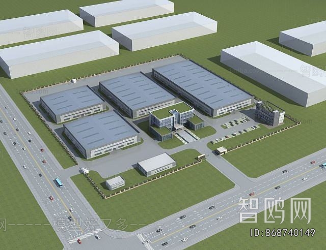 Modern Architectural Bird's-eye View Planning