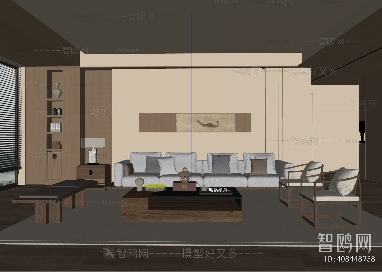 New Chinese Style A Living Room