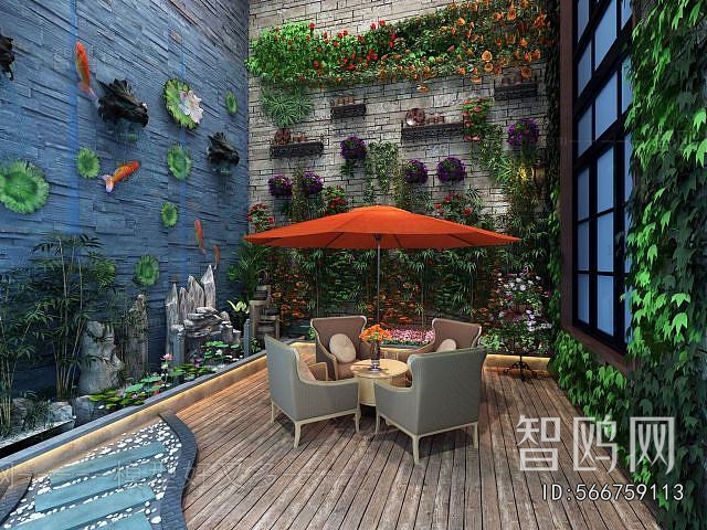 Modern Courtyard/landscape