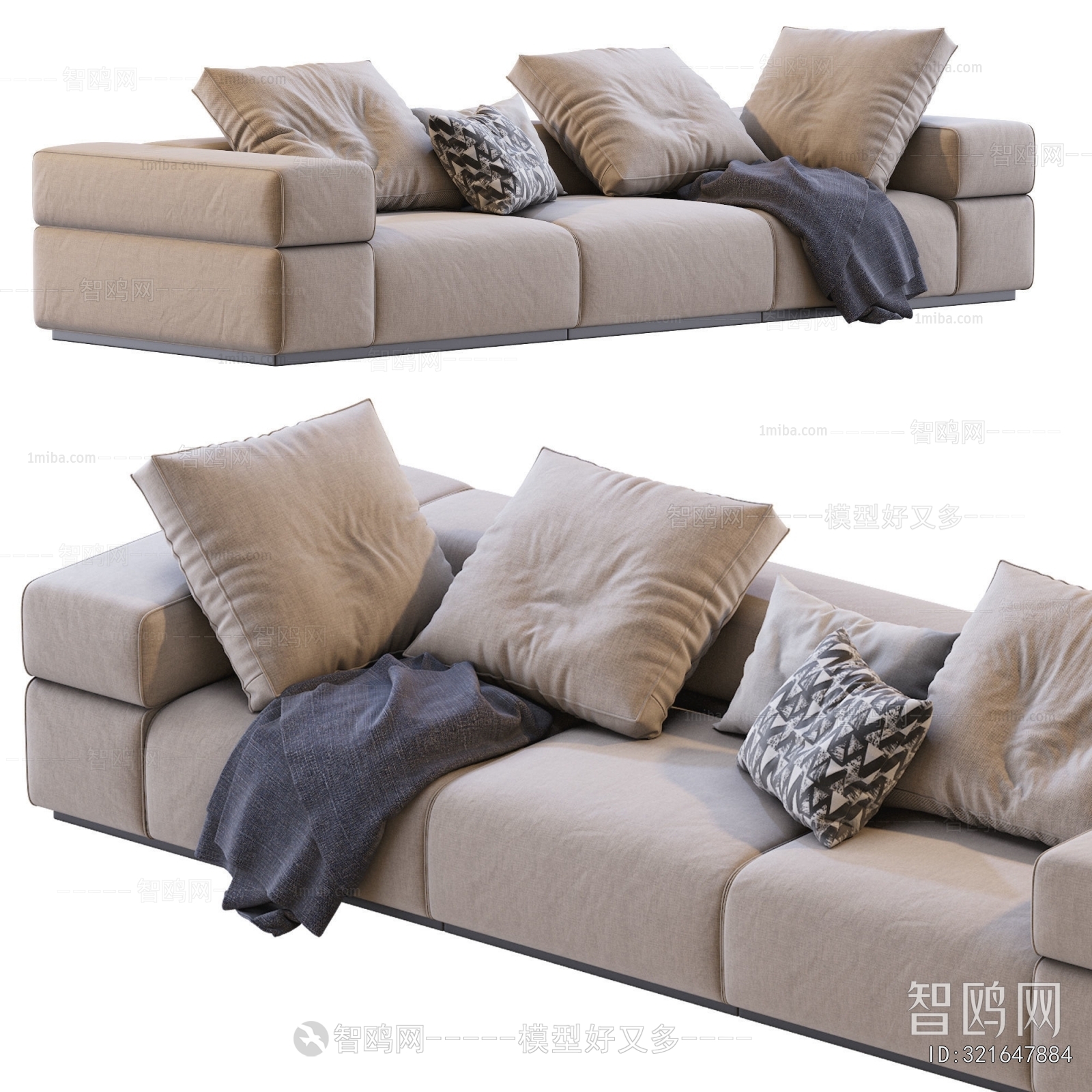 Modern Three-seat Sofa