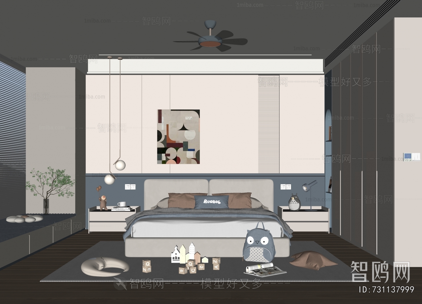 Modern Boy's Room And Son's Room