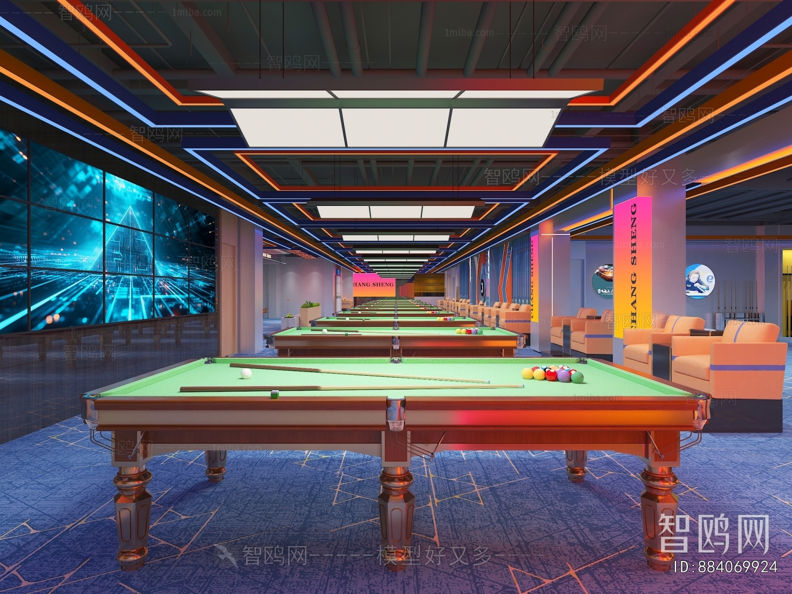 Modern Billiard Room