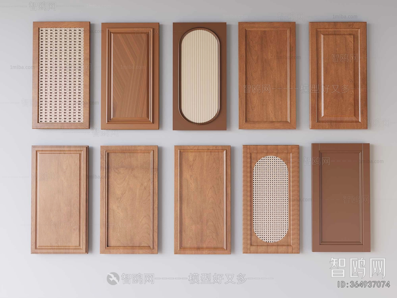 现代中古风实木门板组合