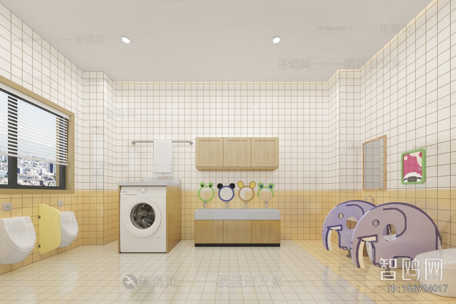 Modern Children's Restroom