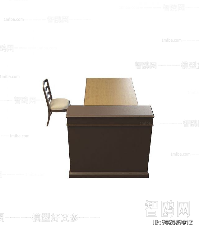 European Style Computer Desk And Chair