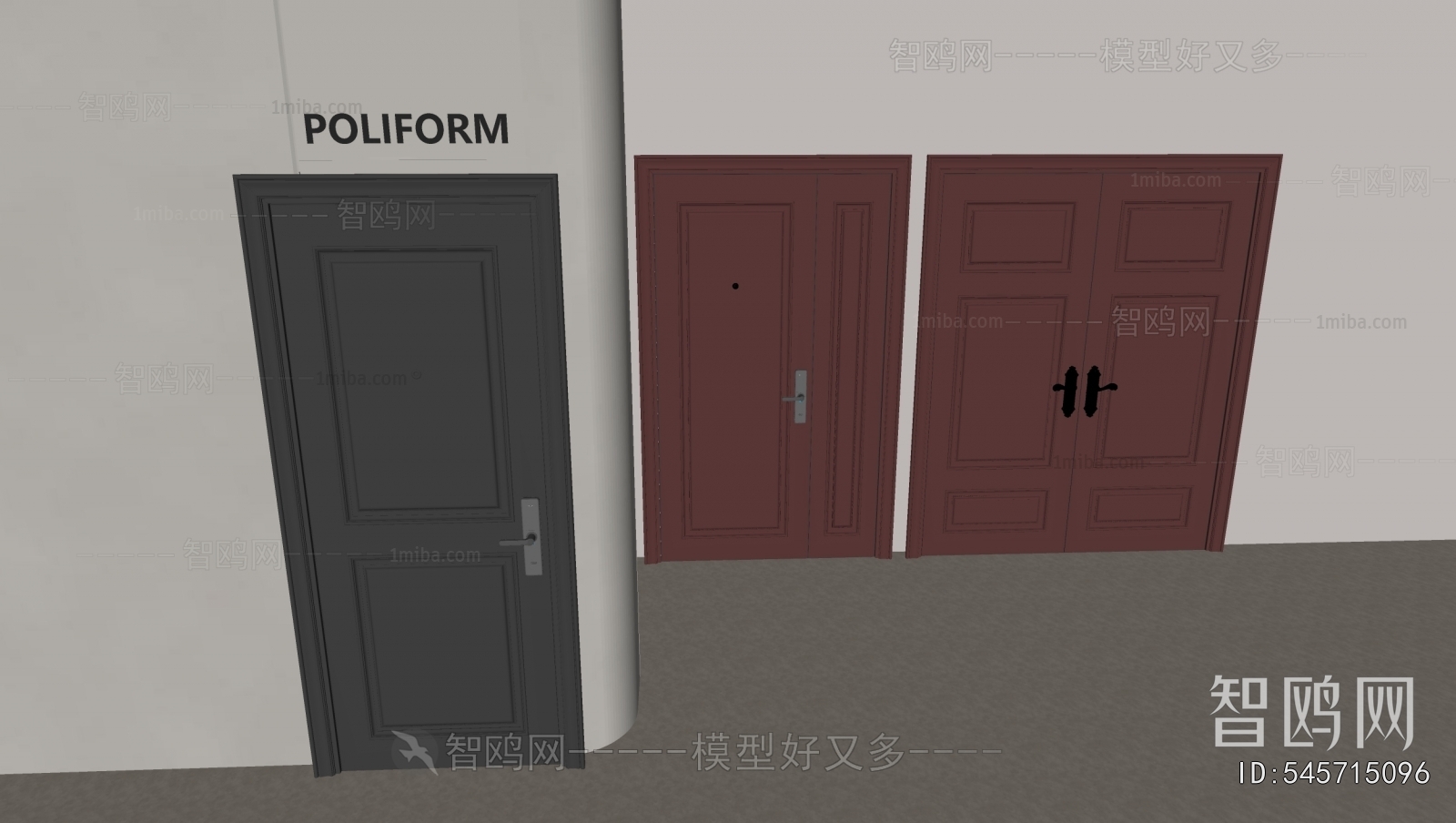 Simple European Style Entrance Door