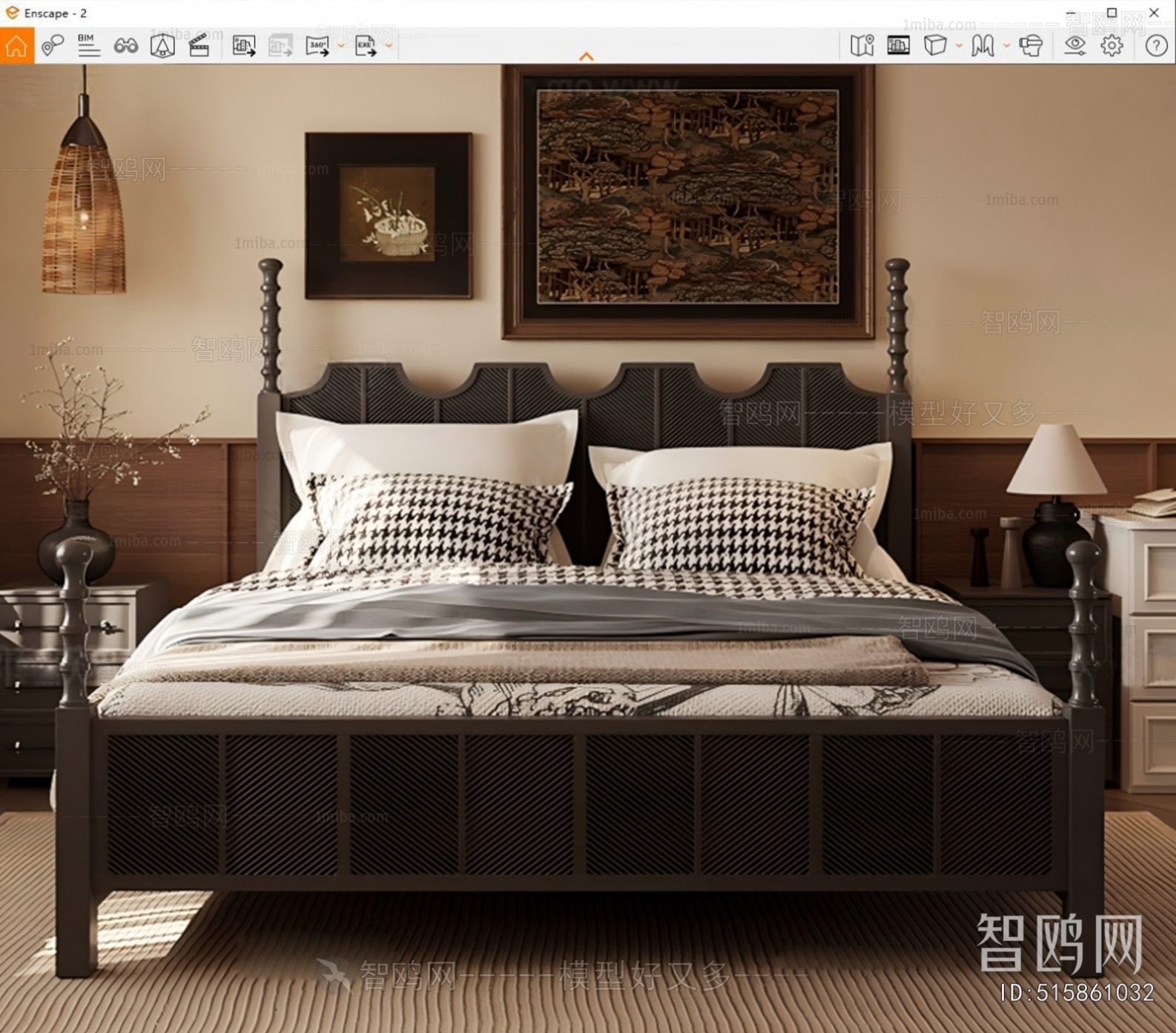 French Style Double Bed