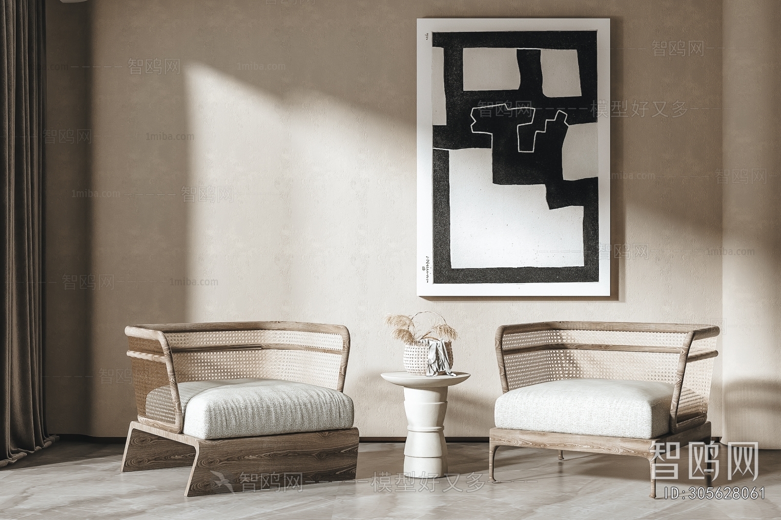 Wabi-sabi Style Lounge Chair