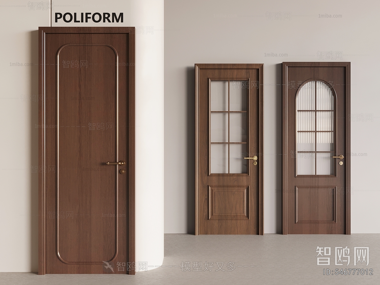 poliform现代实木单开门组合