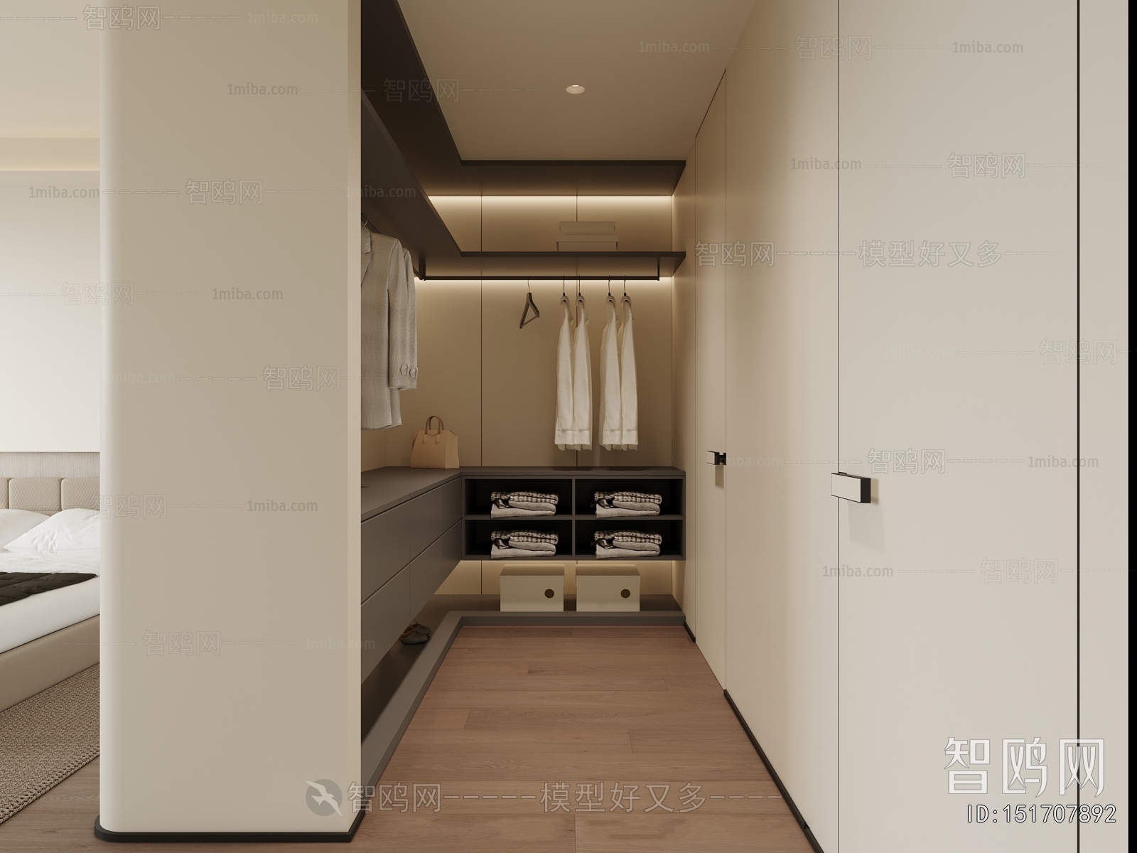 Nordic Style Clothes Storage Area