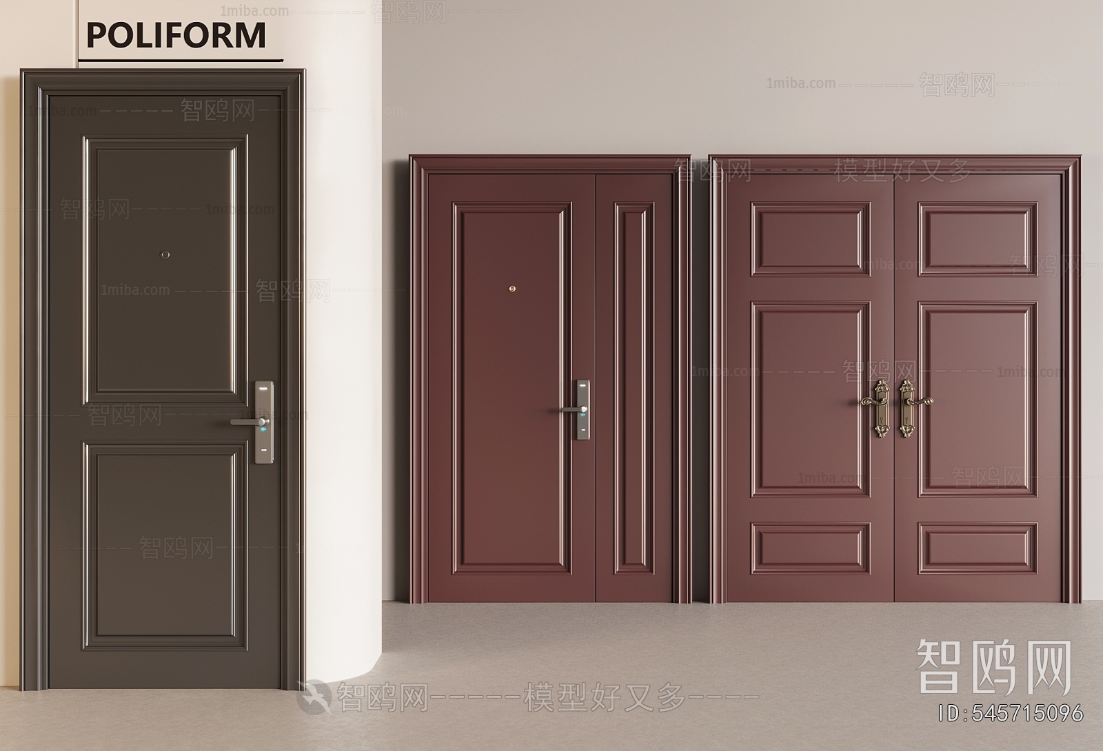 Simple European Style Entrance Door