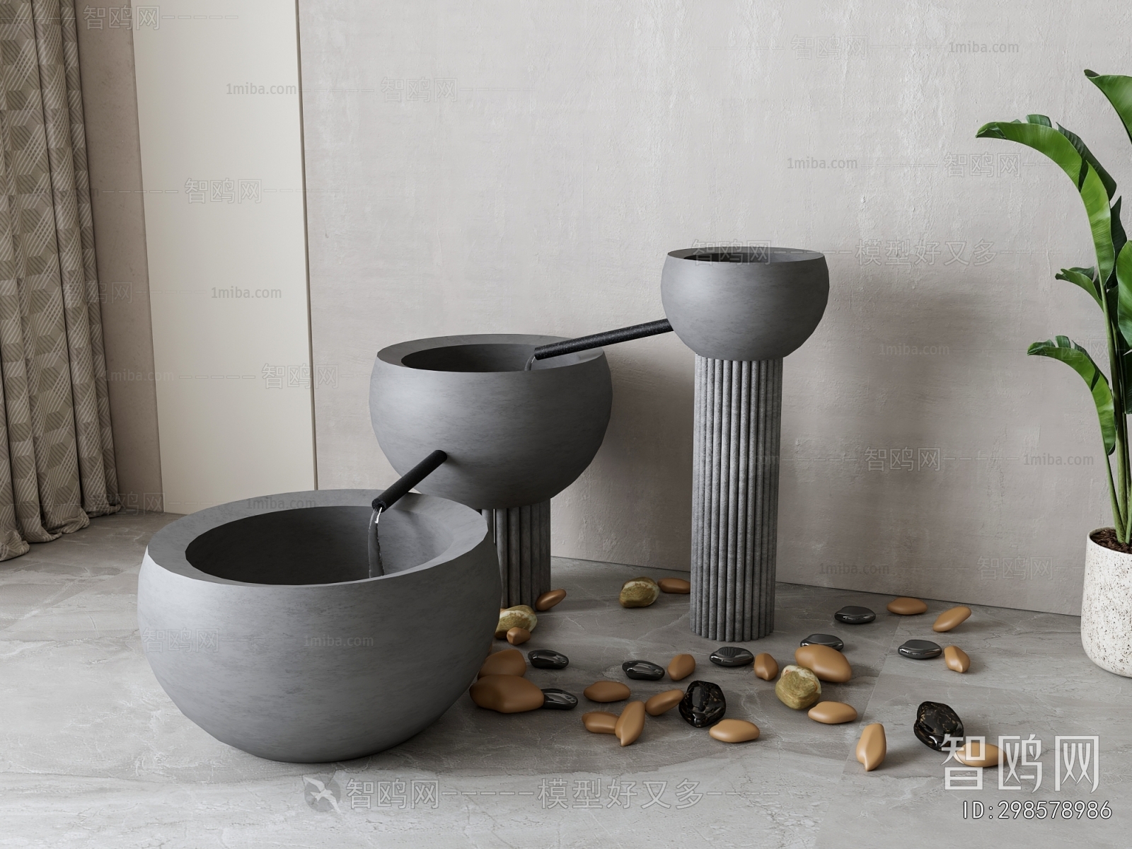 New Chinese Style Rockery Waterscape