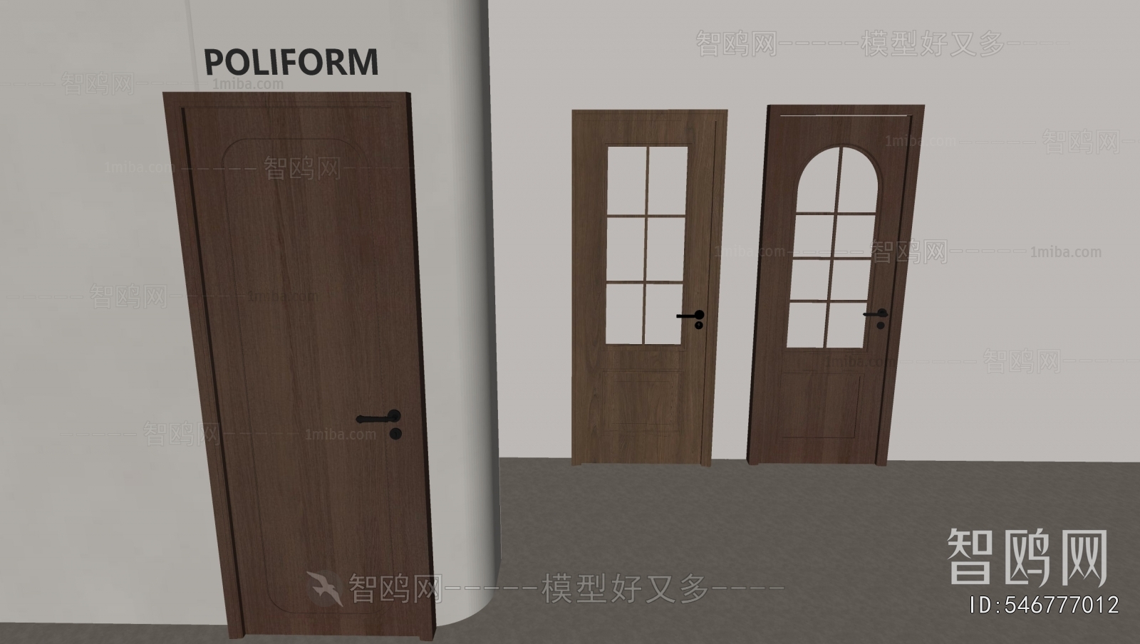 poliform现代实木单开门组合