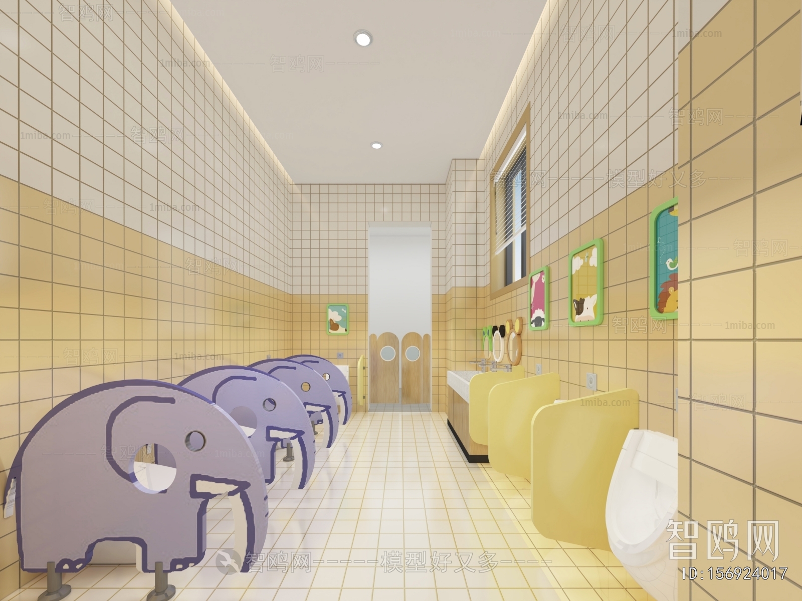 Modern Children's Restroom