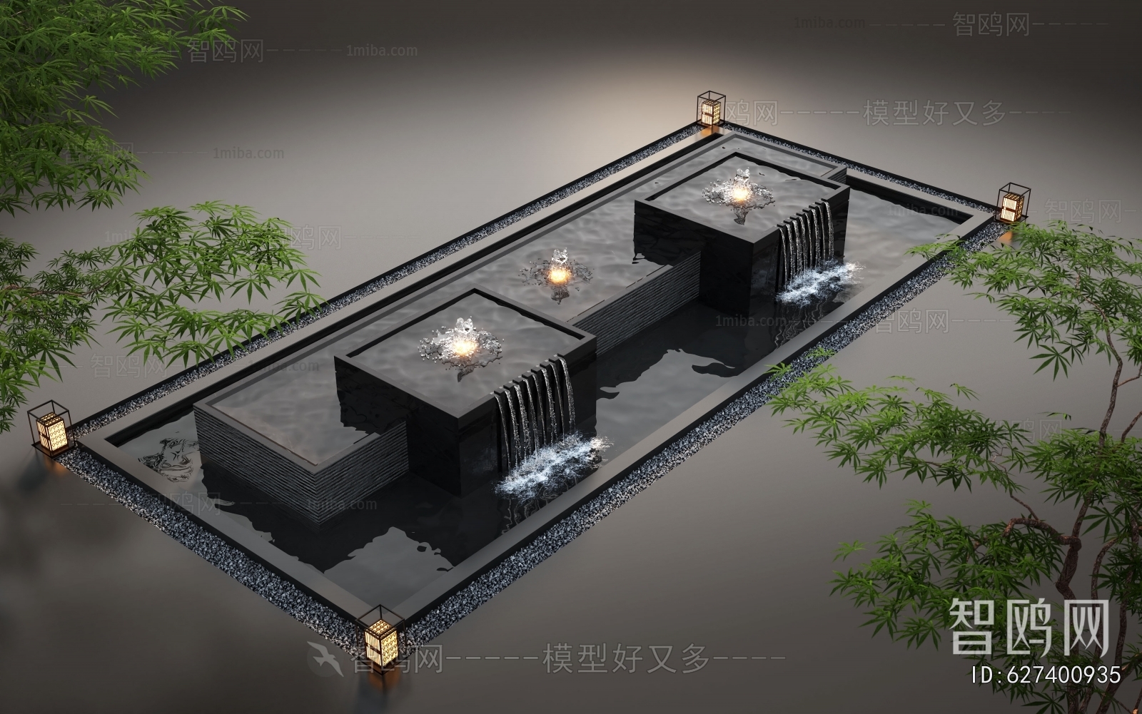 Modern Rockery Waterscape