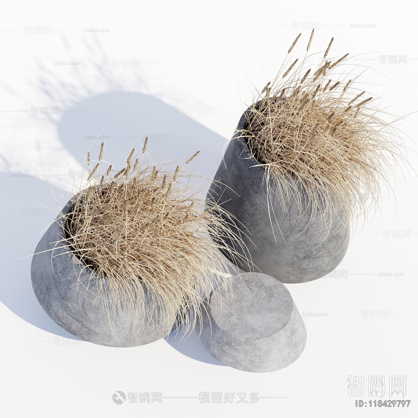 Modern Potted Green Plant