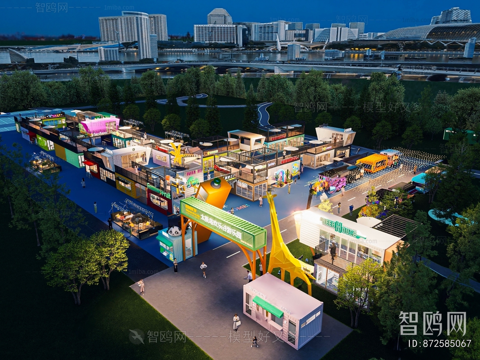 Modern Commercial Street Sketchup Model Download Model ID 872585067 