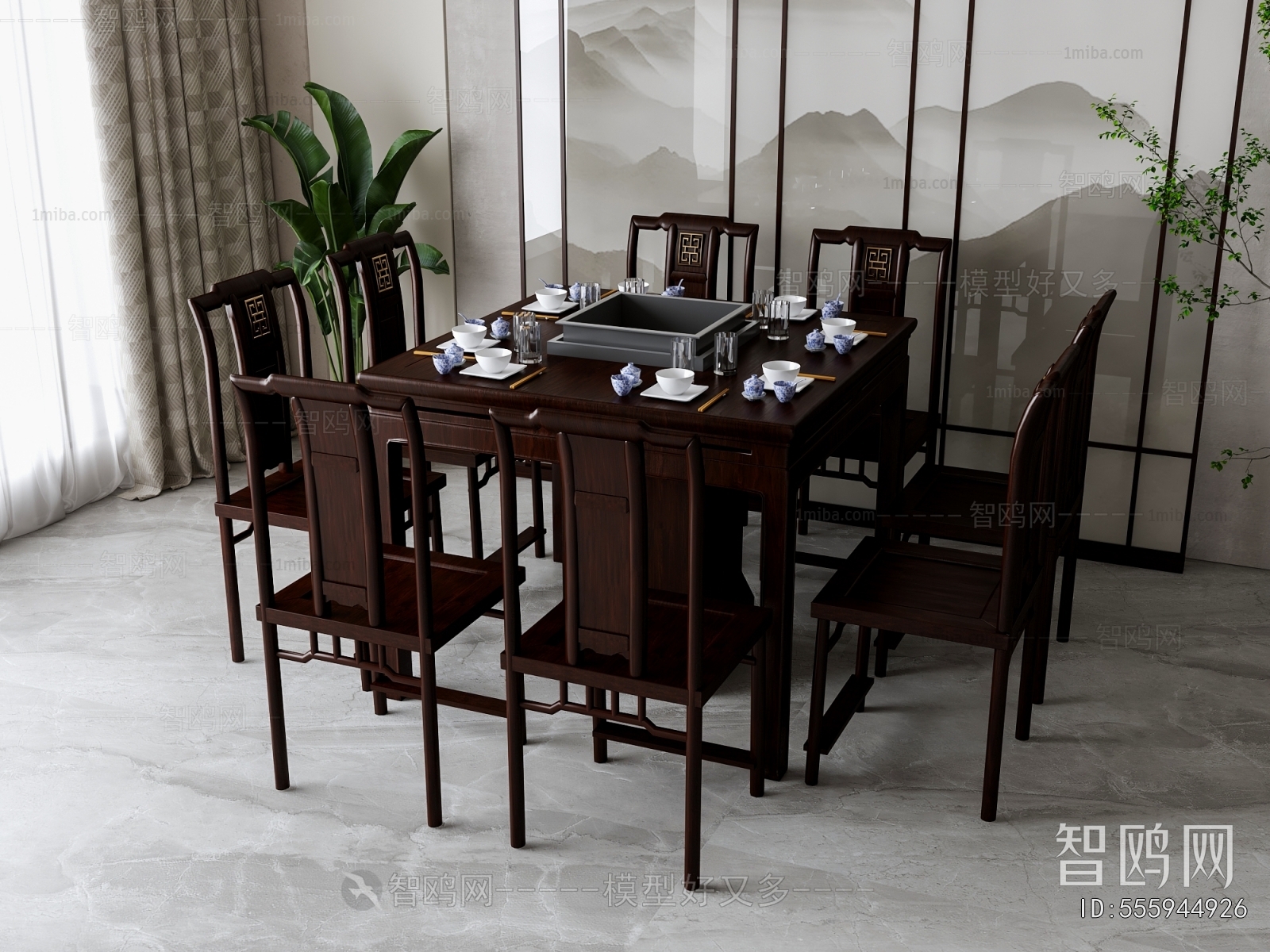 New Chinese Style Dining Table And Chairs