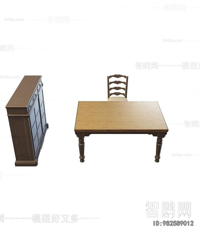 European Style Computer Desk And Chair