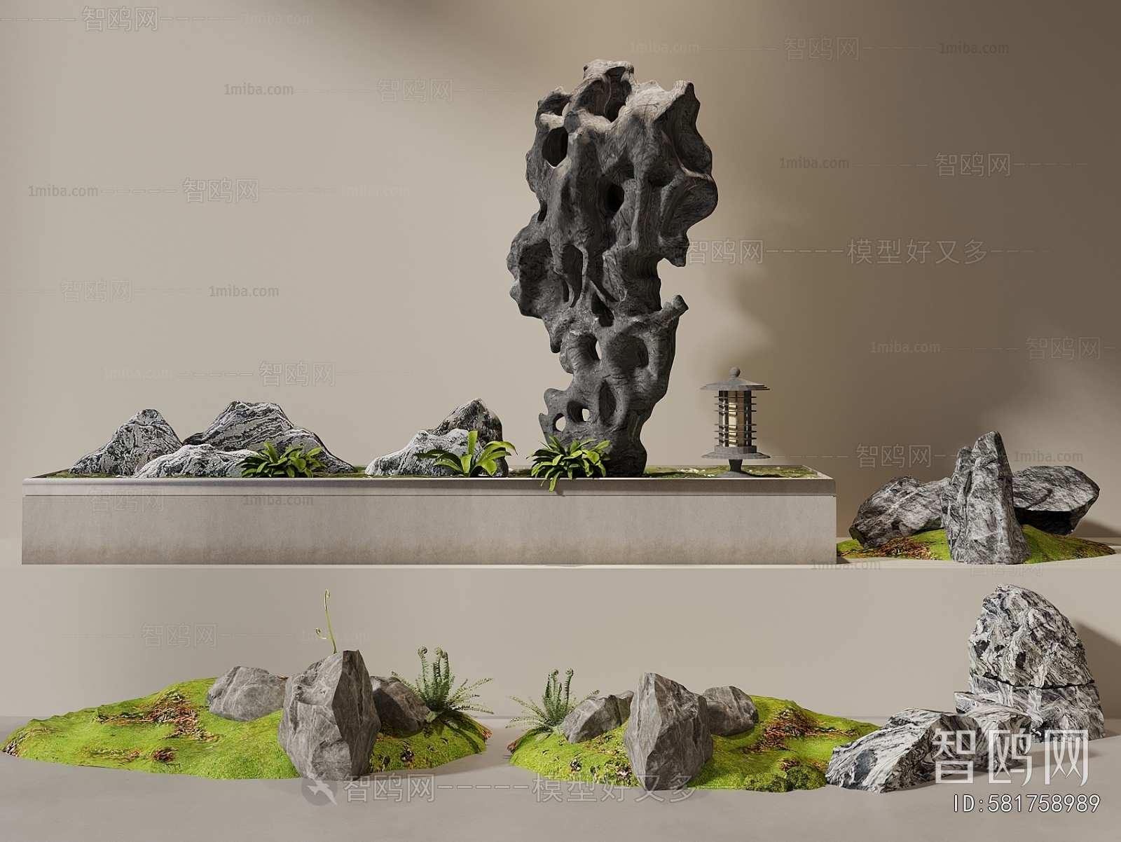 New Chinese Style Rockery Waterscape