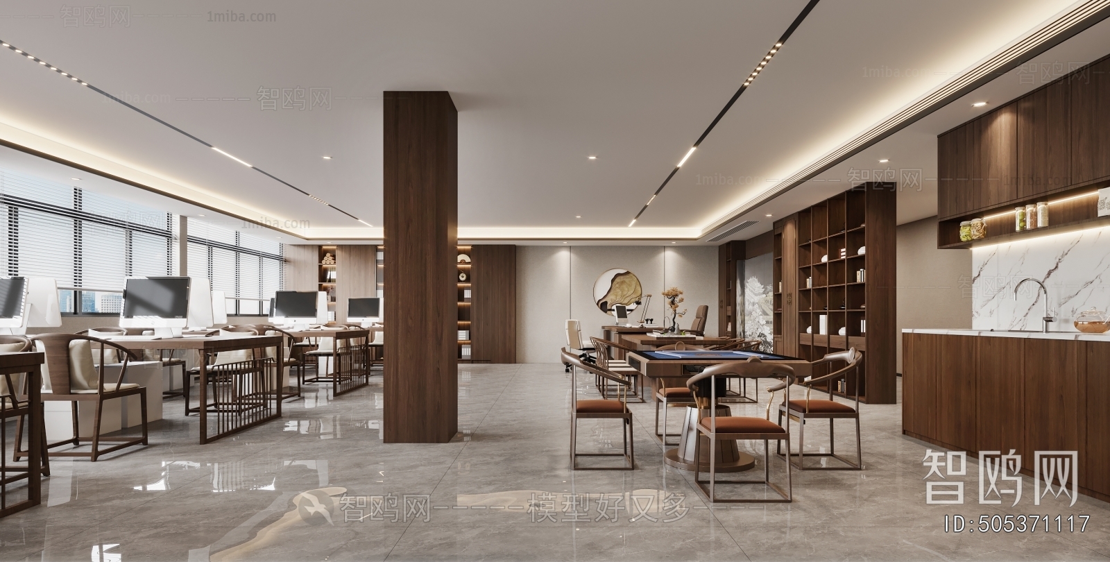 New Chinese Style Staff Area