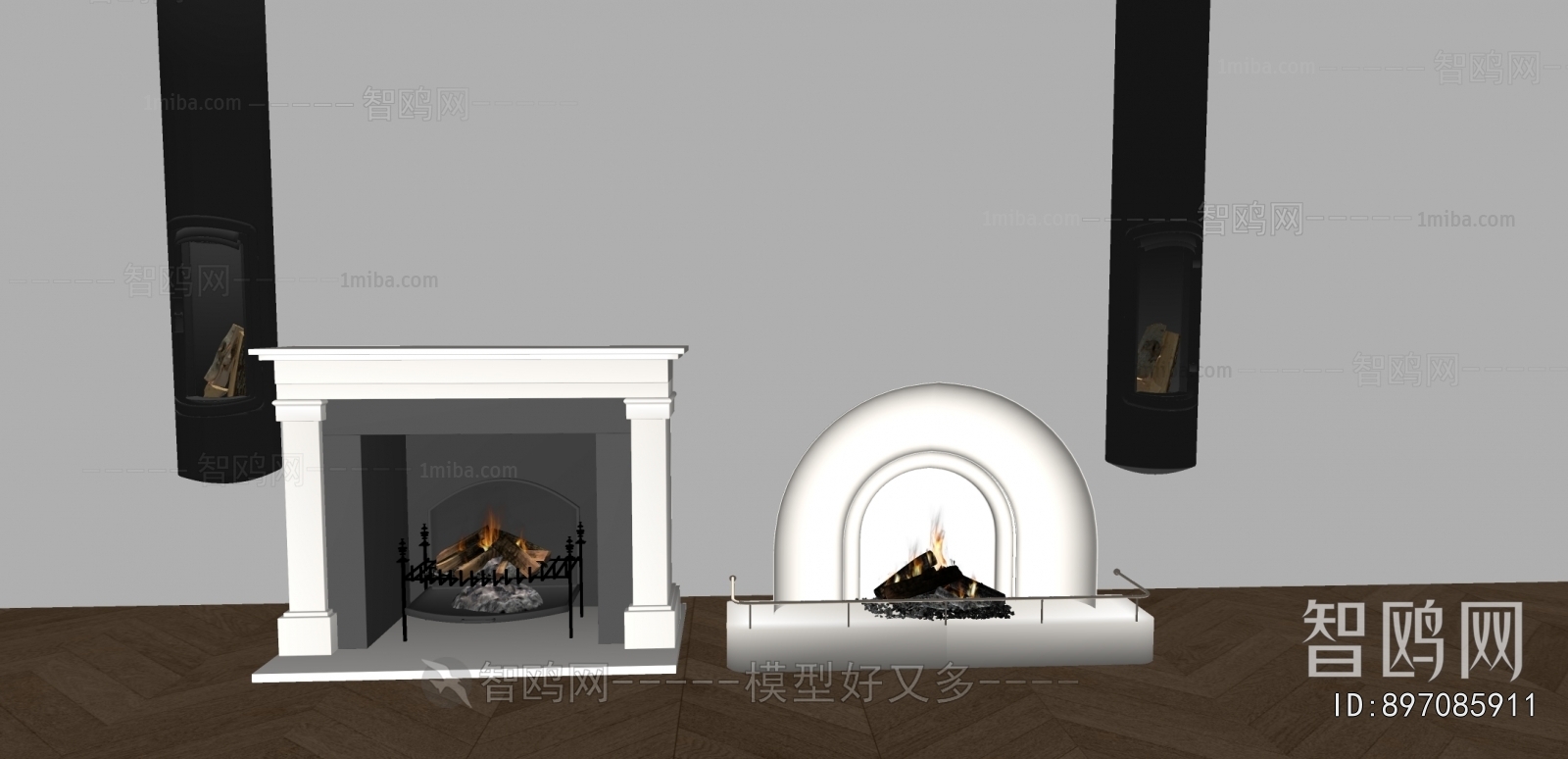 Simple European Style Fireplace