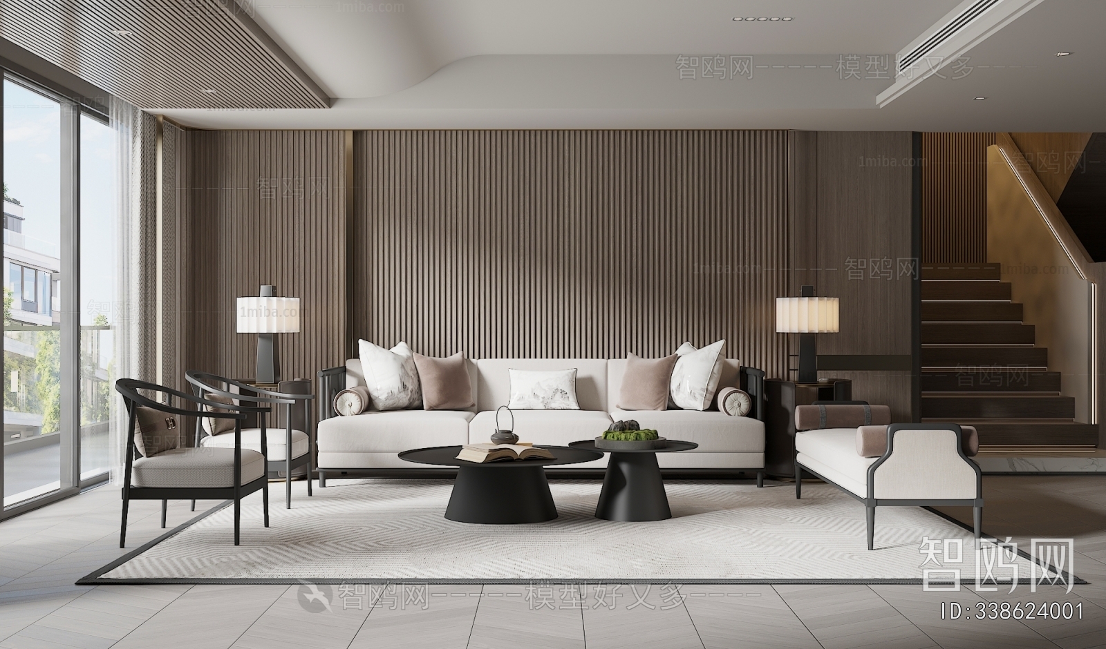 New Chinese Style A Living Room