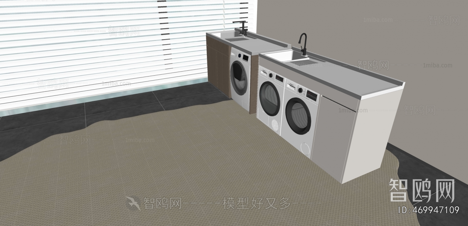 Modern Laundry Cabinet