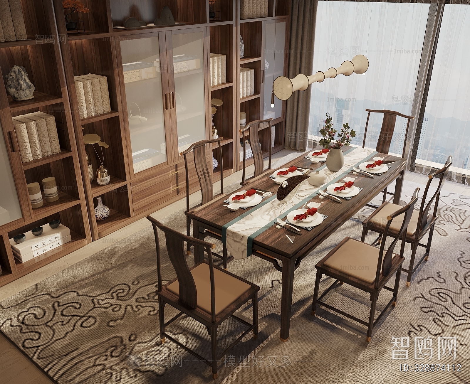 New Chinese Style Dining Table And Chairs