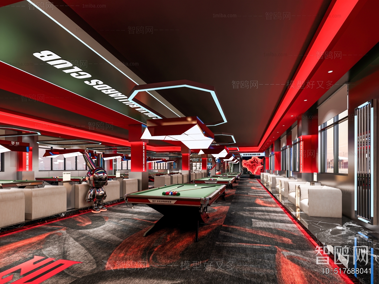 Modern Billiard Room