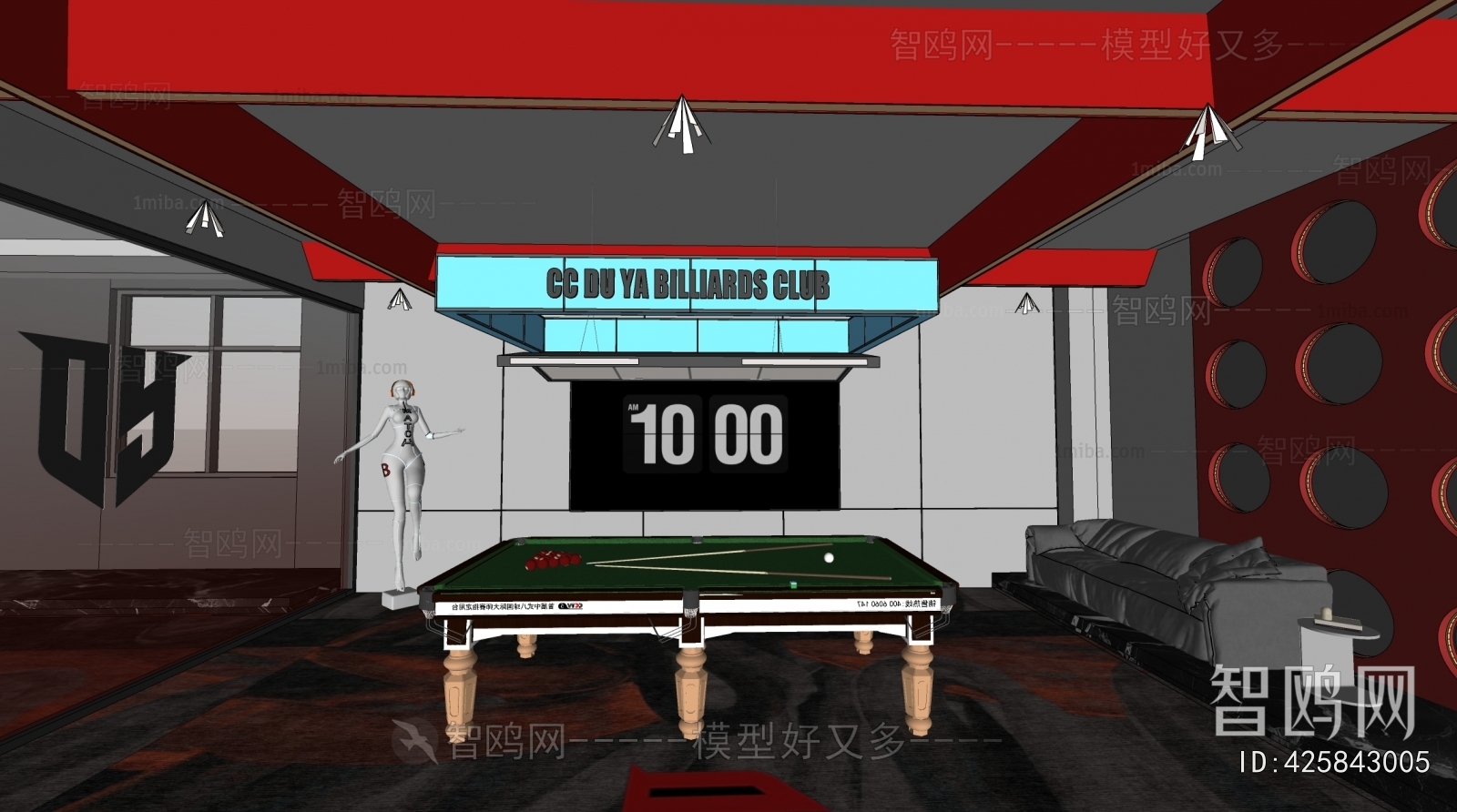 Modern Billiards Room