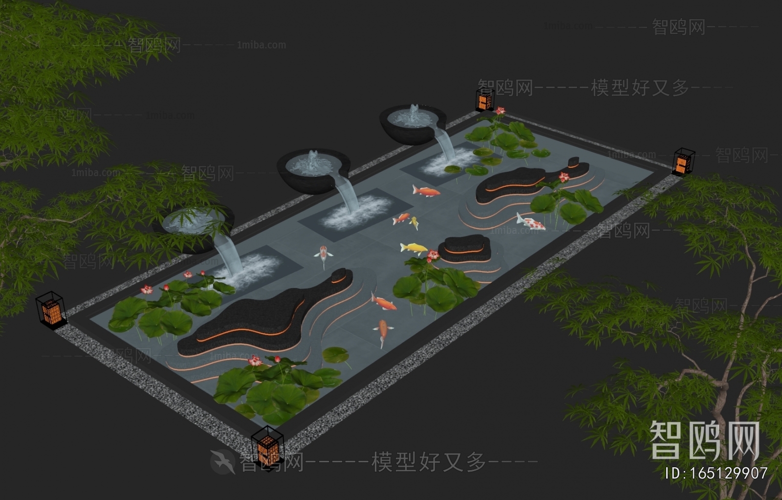 Modern Rockery Waterscape