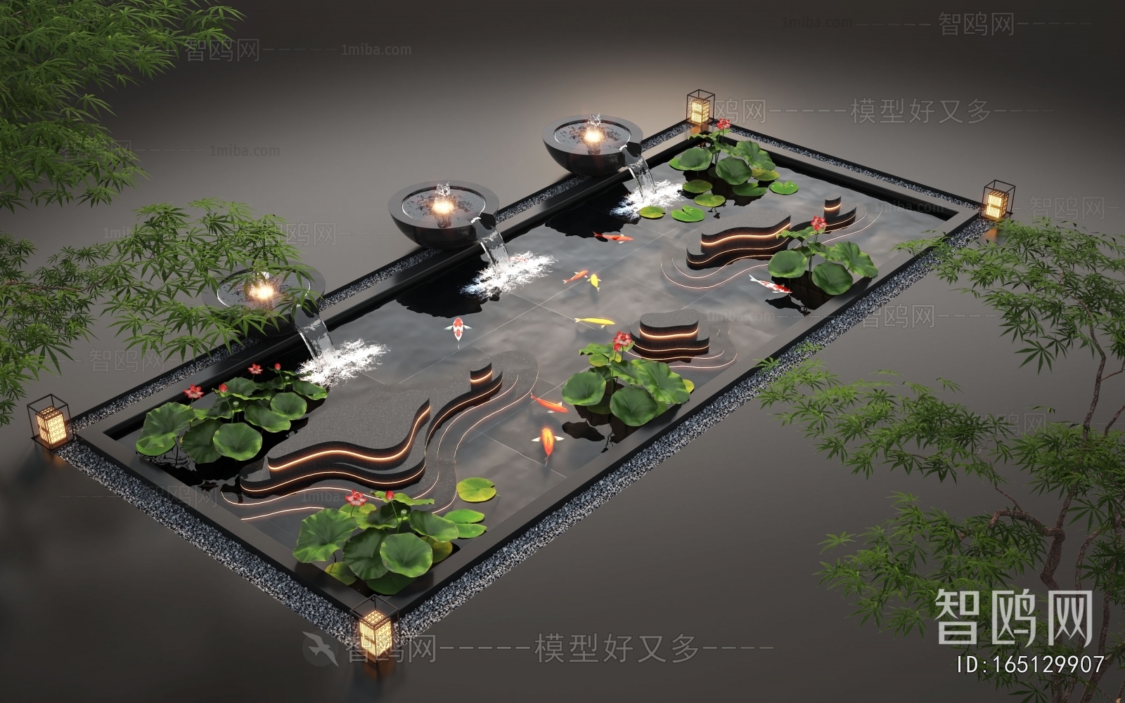 Modern Rockery Waterscape