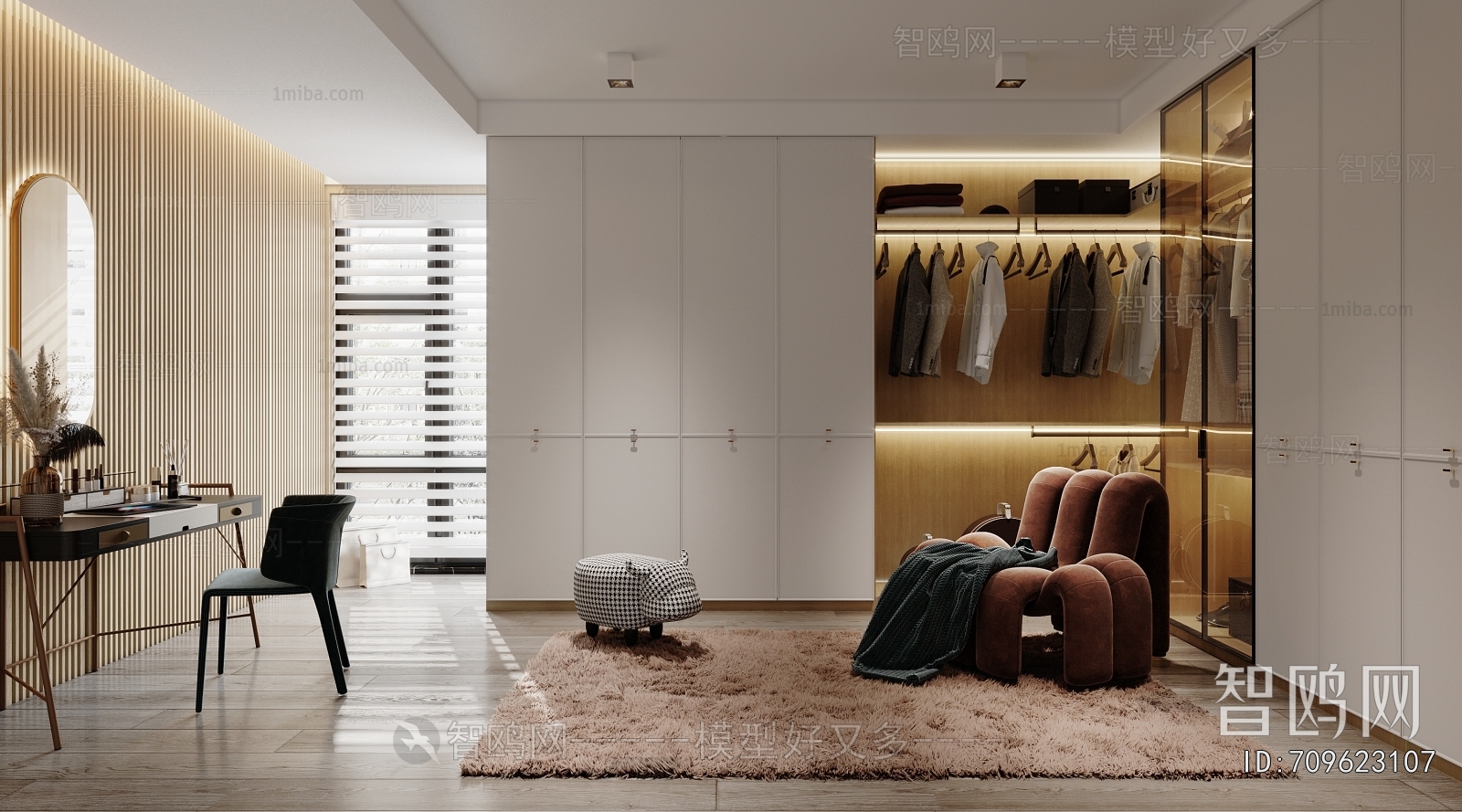 Modern Clothes Storage Area