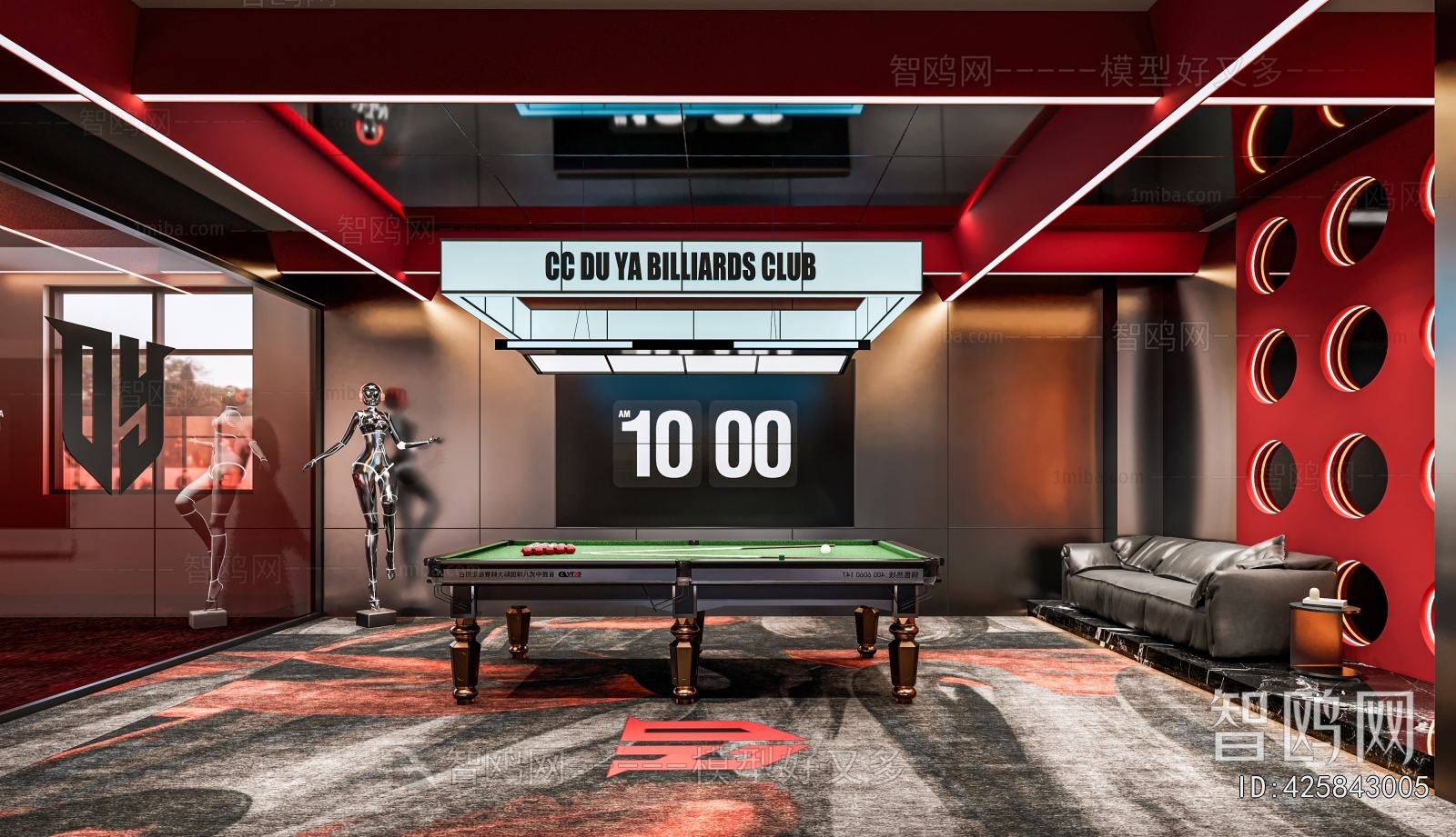 Modern Billiards Room